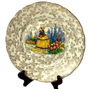 Vintage "Crinoline Lady" Collectible Plate by James Kent #3087 Longton England